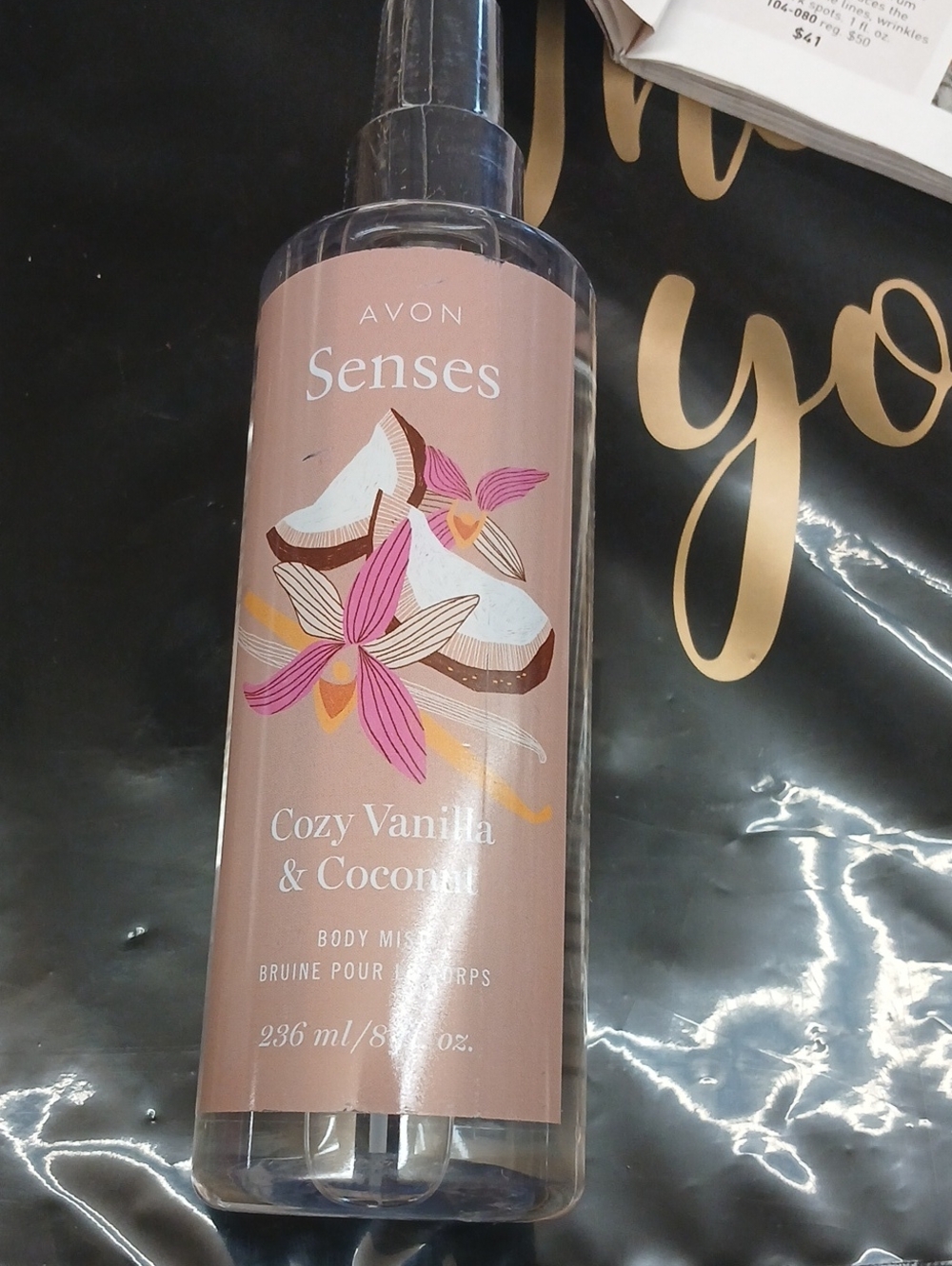 Avon Senses Cozy Vanilla & Coconut Body Mist - Pink Label
